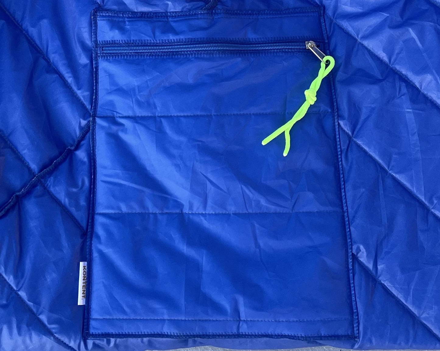 Sapphire Blue XL Quilted Triangle Bag