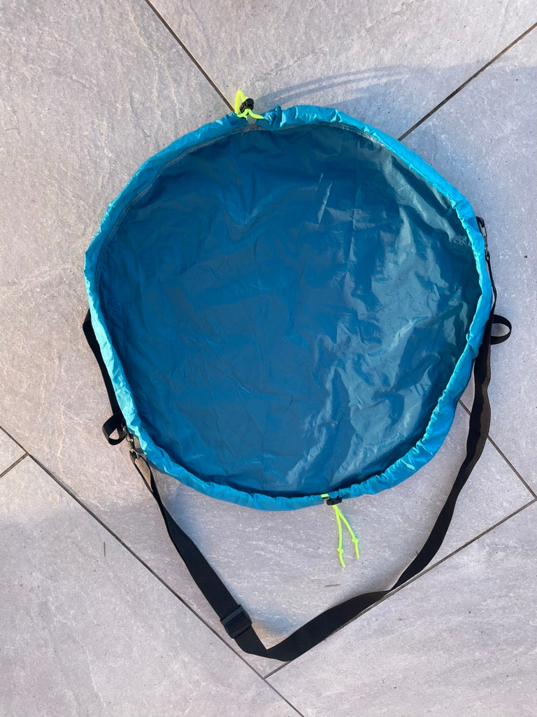 Small Blue Drawstring Bag