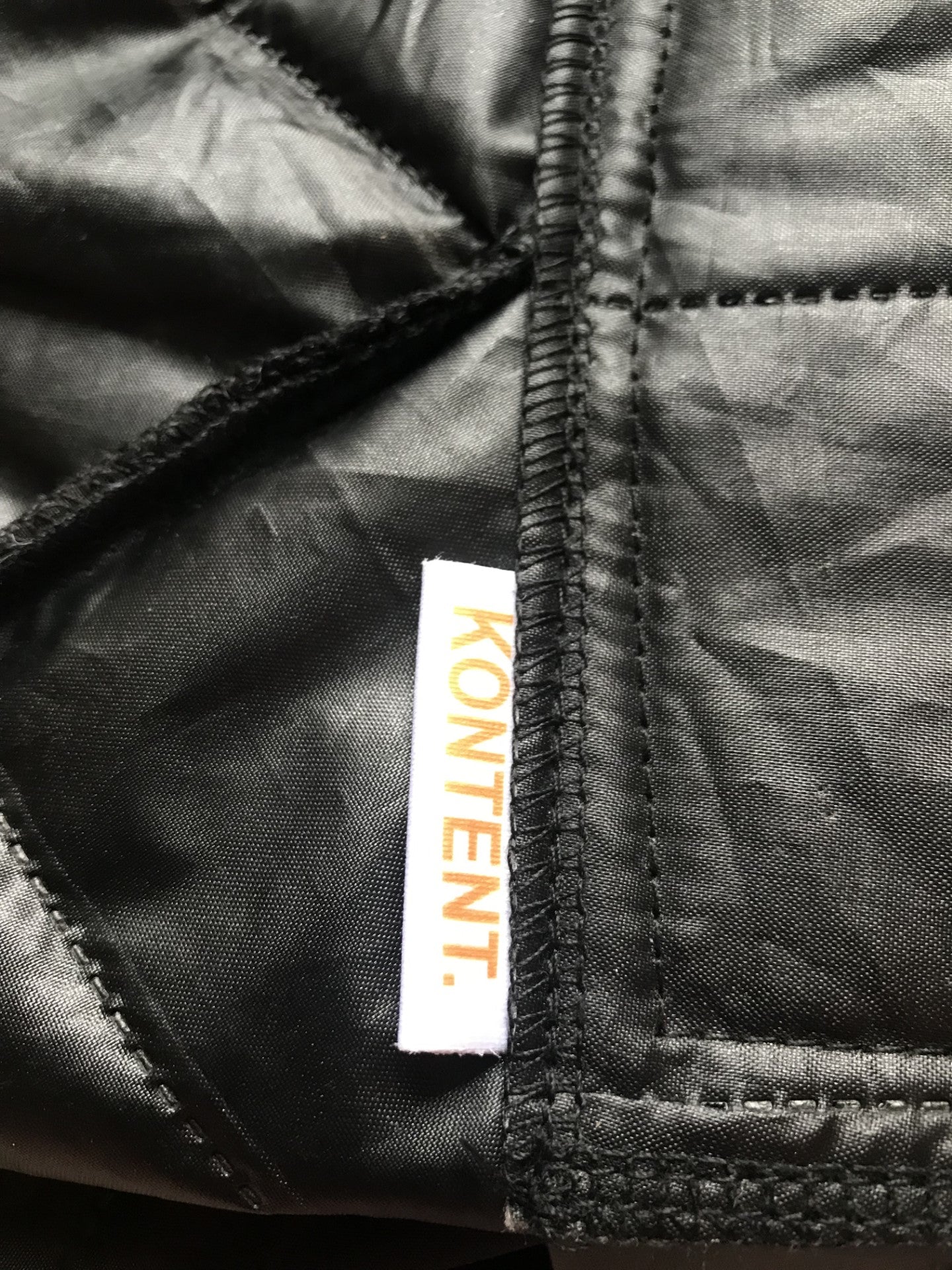 Black Xtra Mini Quilted Triangle Bag