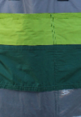 Grey/green/ clear PVC Stripe Tote Bag