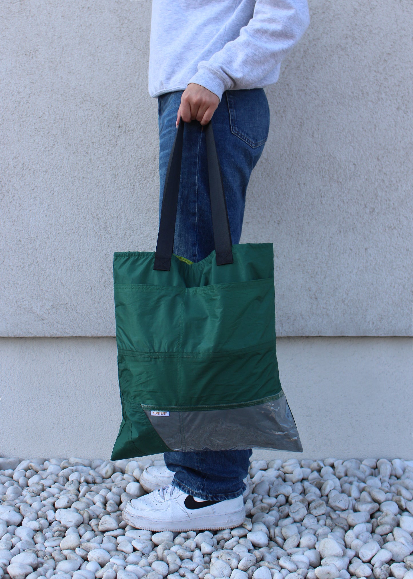 Green double sided Tote Bag