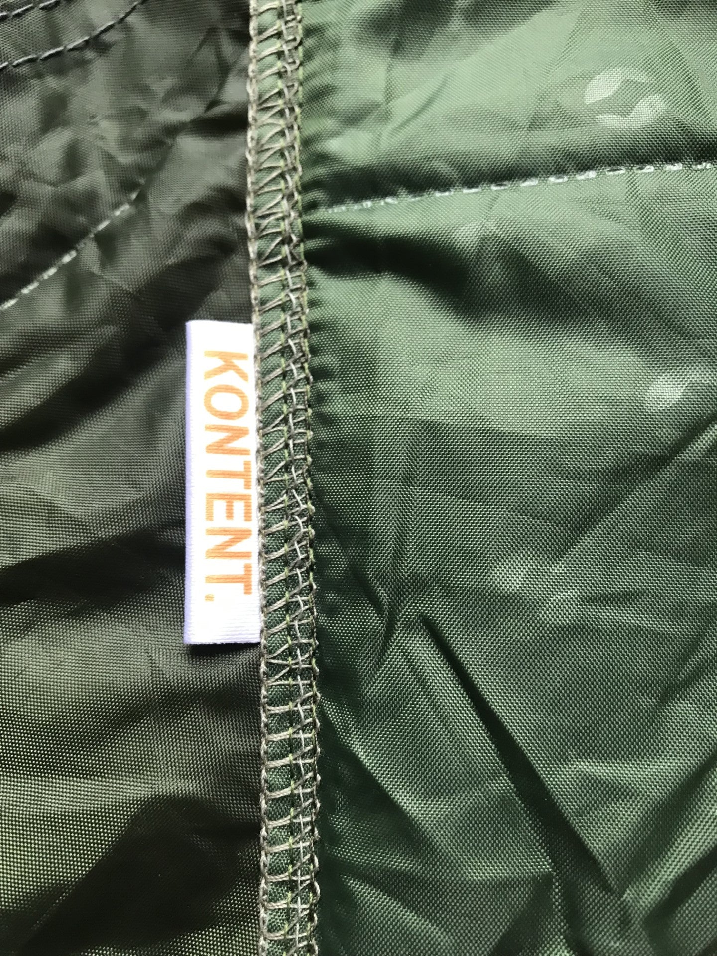 Green Medium Quilted Triangle Bag