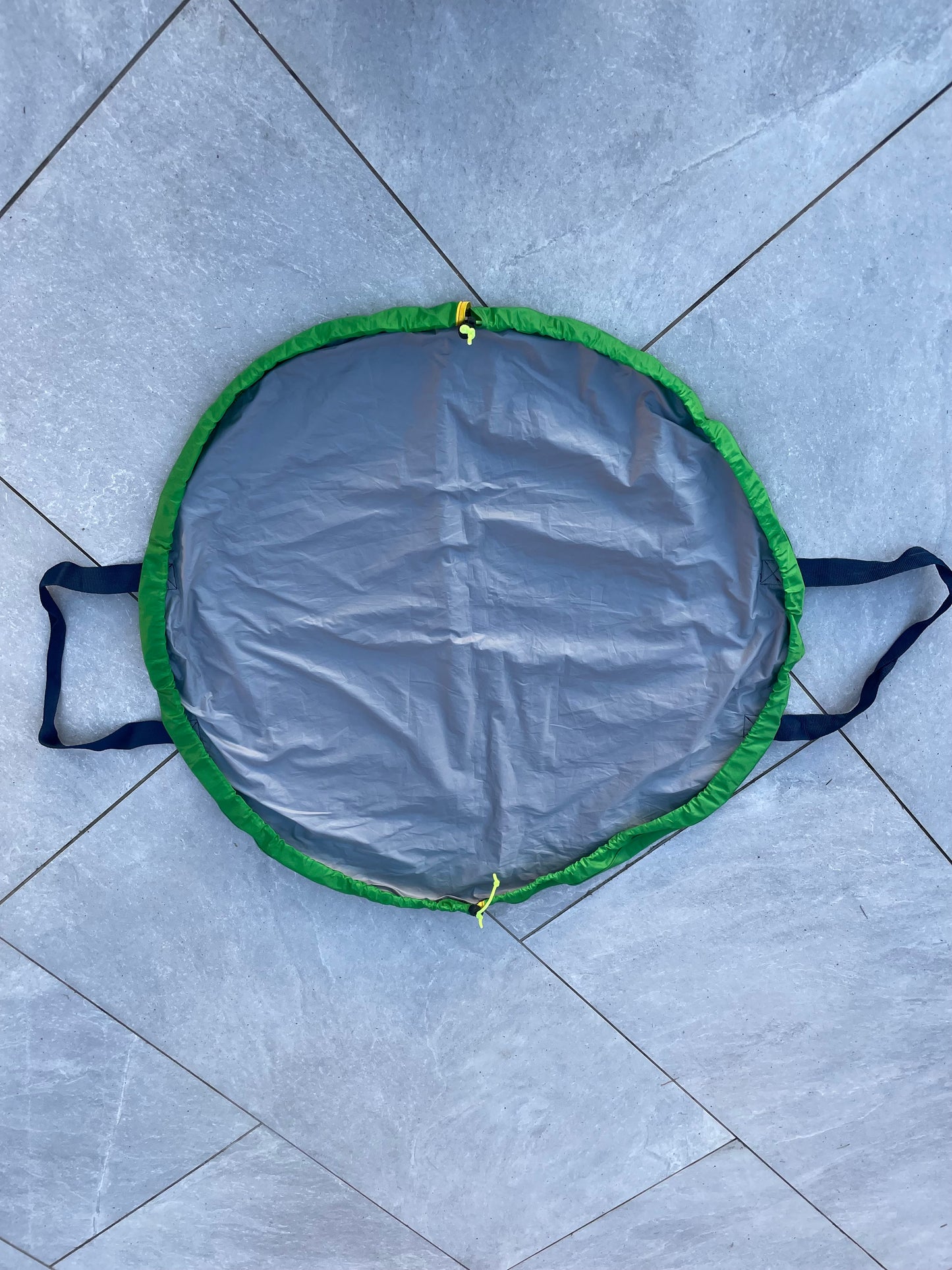 Green large Drawstring Circle Bag