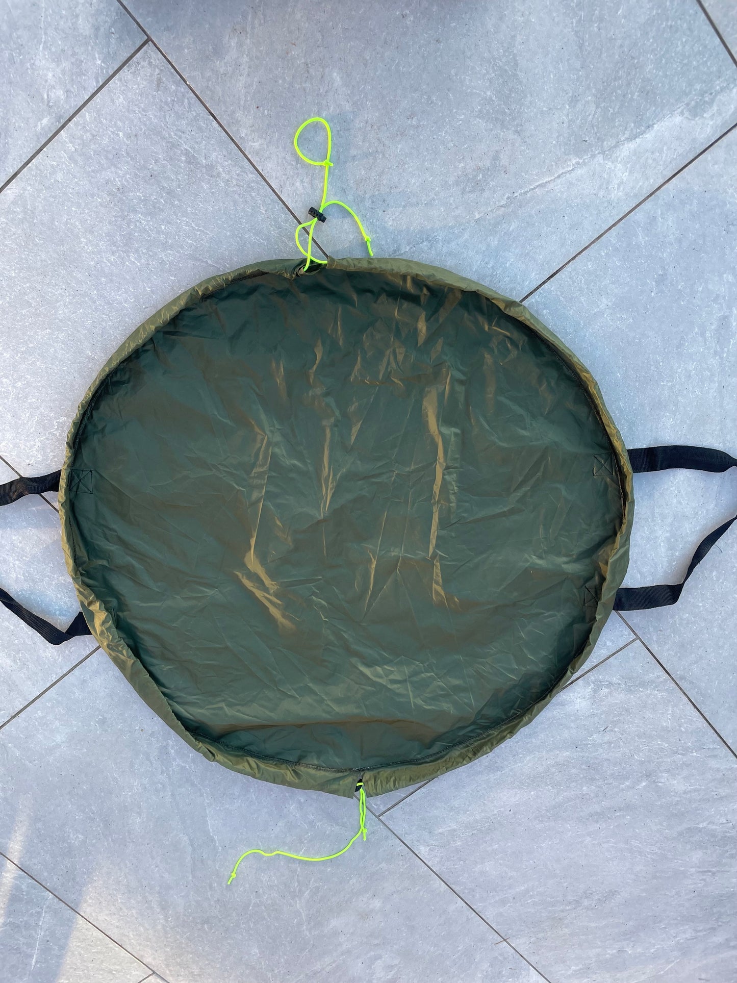 Forest Green Mini Drawstring Circle Bag