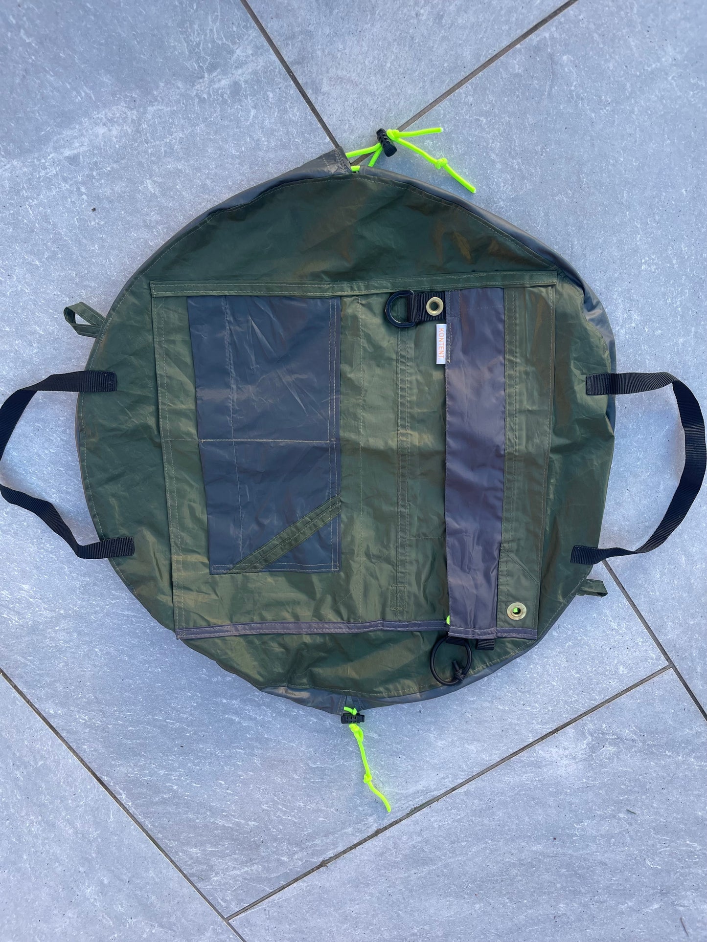 Forest Green Mini Drawstring Circle Bag