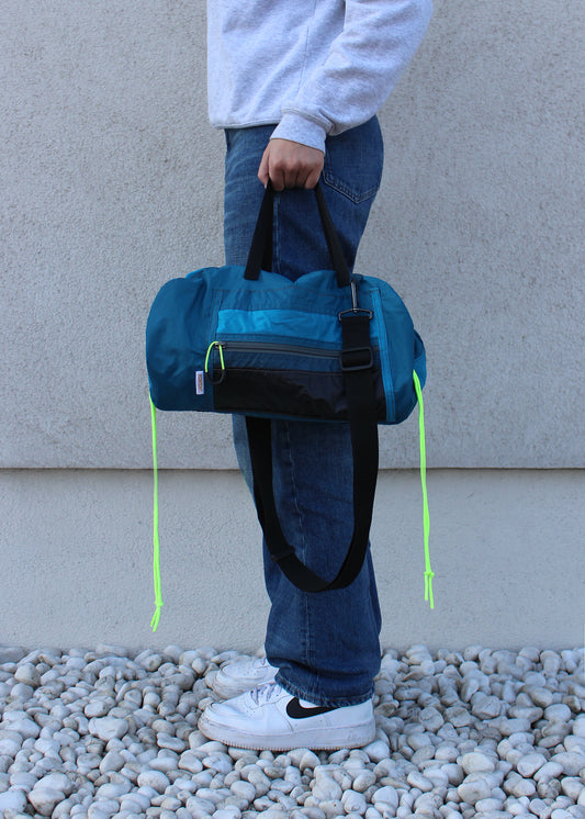 Small Blue Drawstring Bag