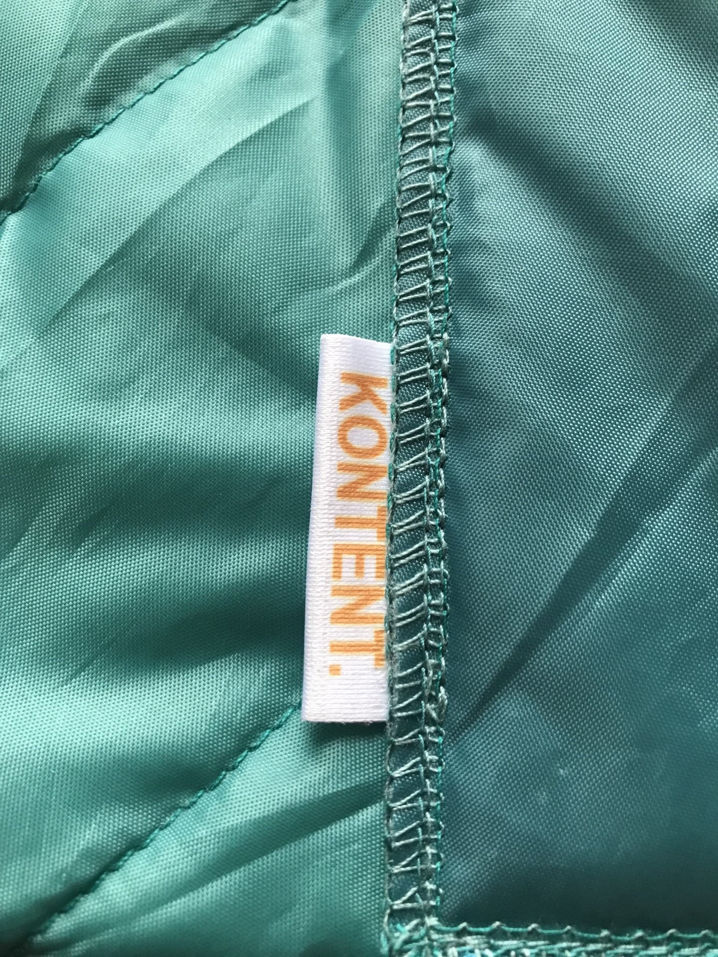 Turquoise Mini Quilted Triangle bag